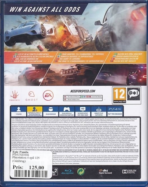 Need for speed - Payback - PS4 (A-Grade) (Genbrug)